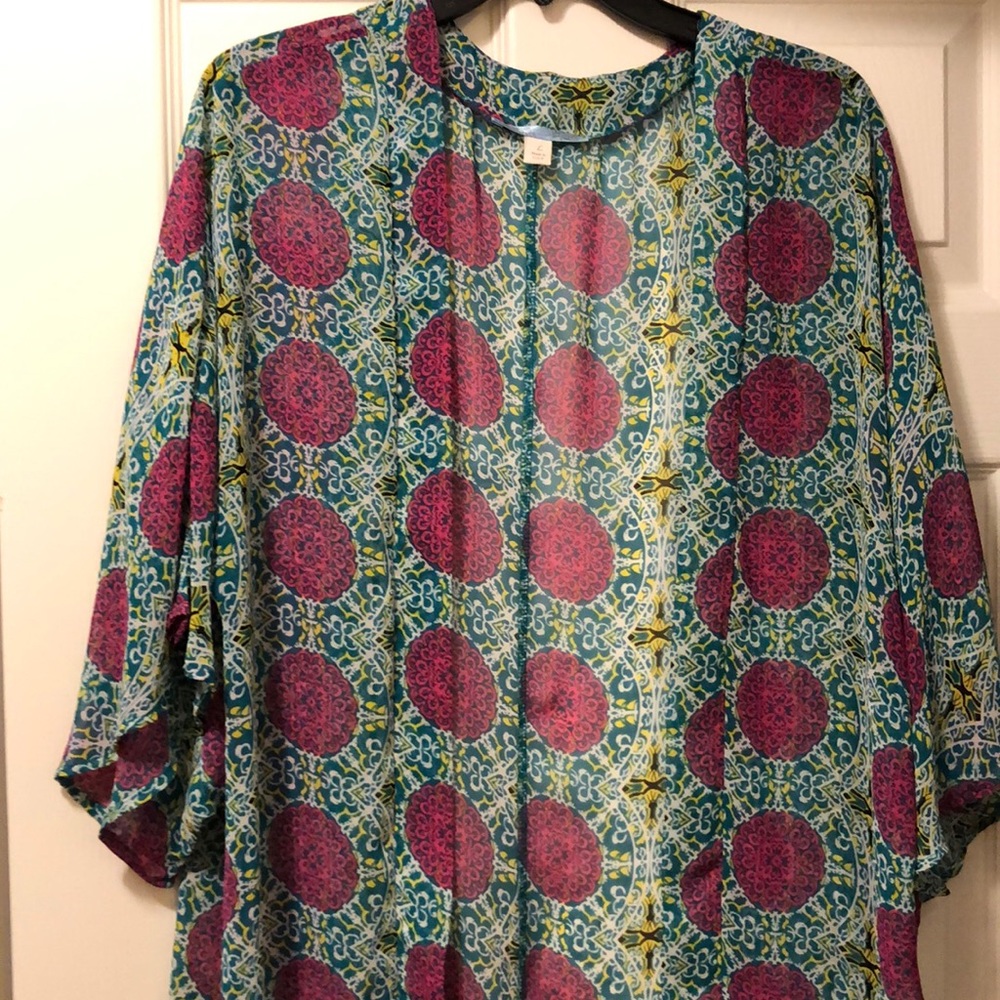 Moonlight Shear Kimono Style Duster Size Large